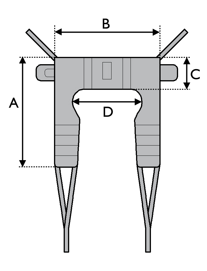 Dress Toileting Sling Sizing Diagram